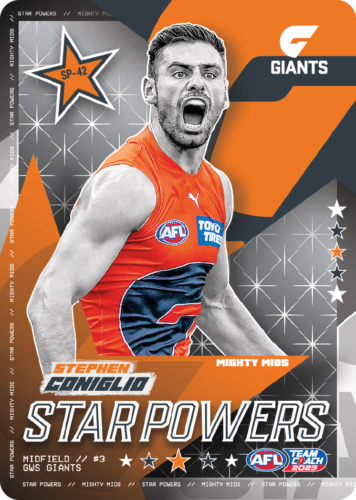 2023 AFL Teamcoach Stephen Coniglio Starpowers SP-42 Giants